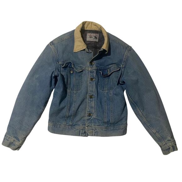 Vintage 70’s Lee Storm Riders Light Blue Blanket Lined Denim Jacket Size Small - Picture 1 of 6